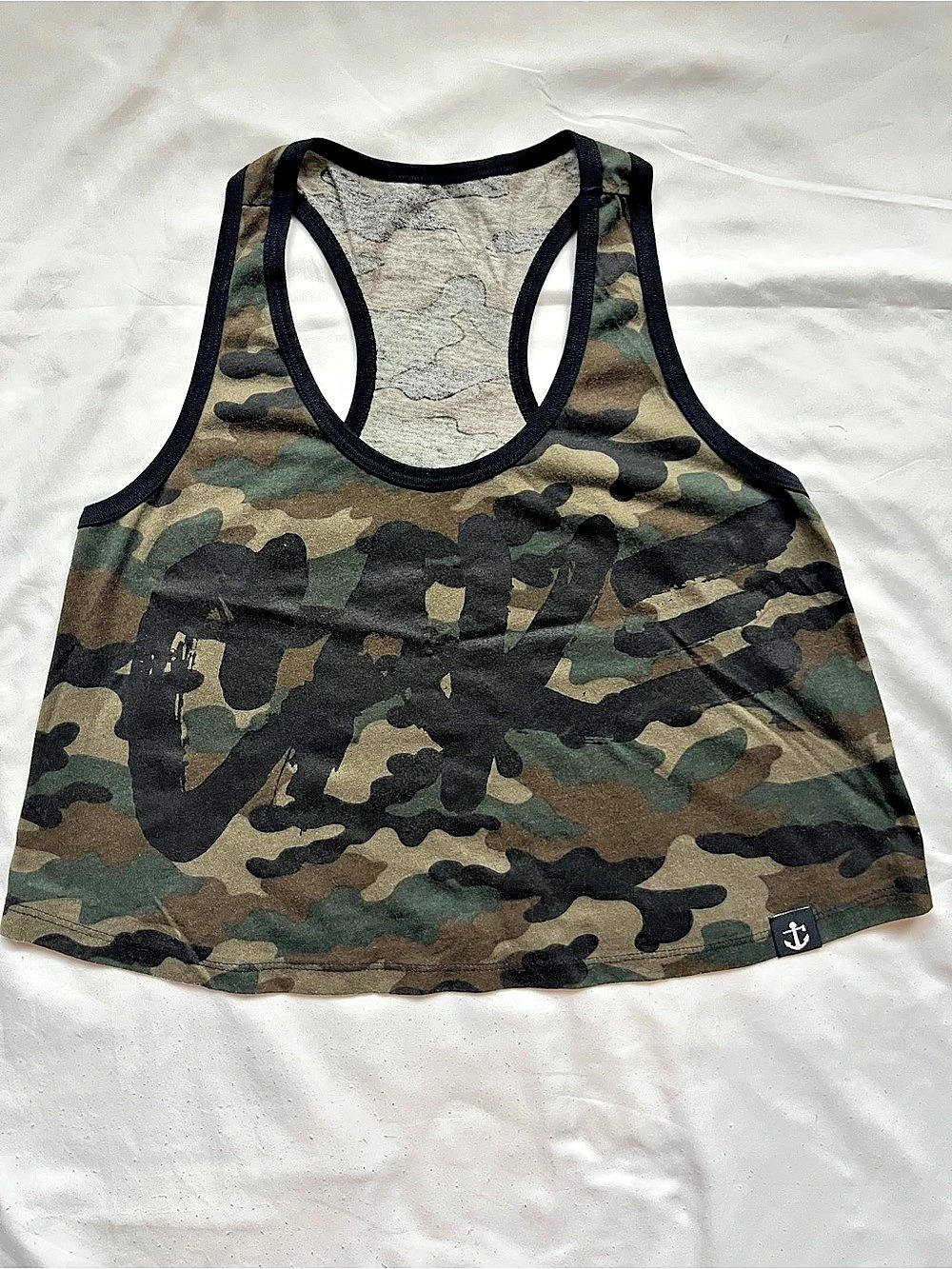 Flag Nor Fail Camo Crop Tank Top